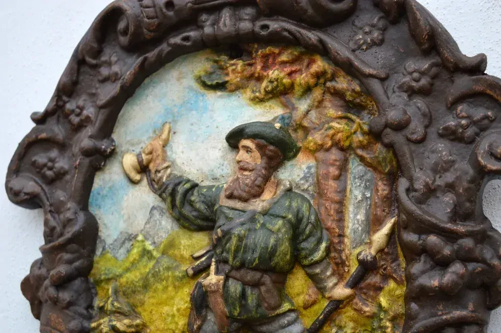 Svatý Hubert - myslivecký motiv - plastika výška 44 cm
