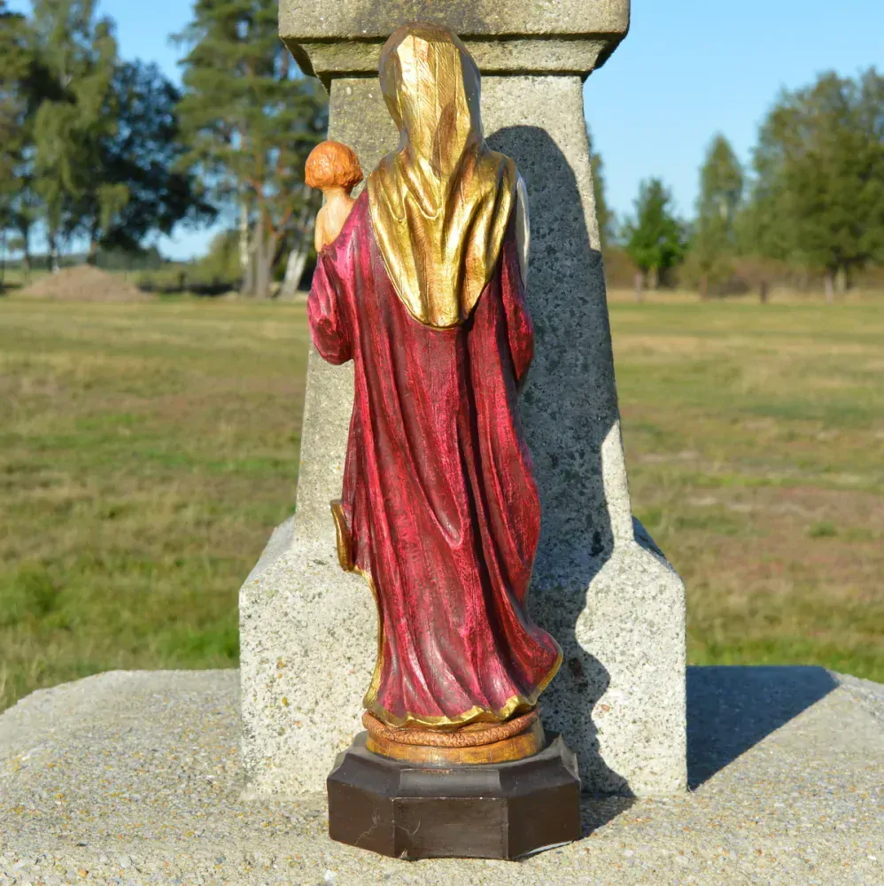 Marie a Ježíšek - 57 cm - bíločervená