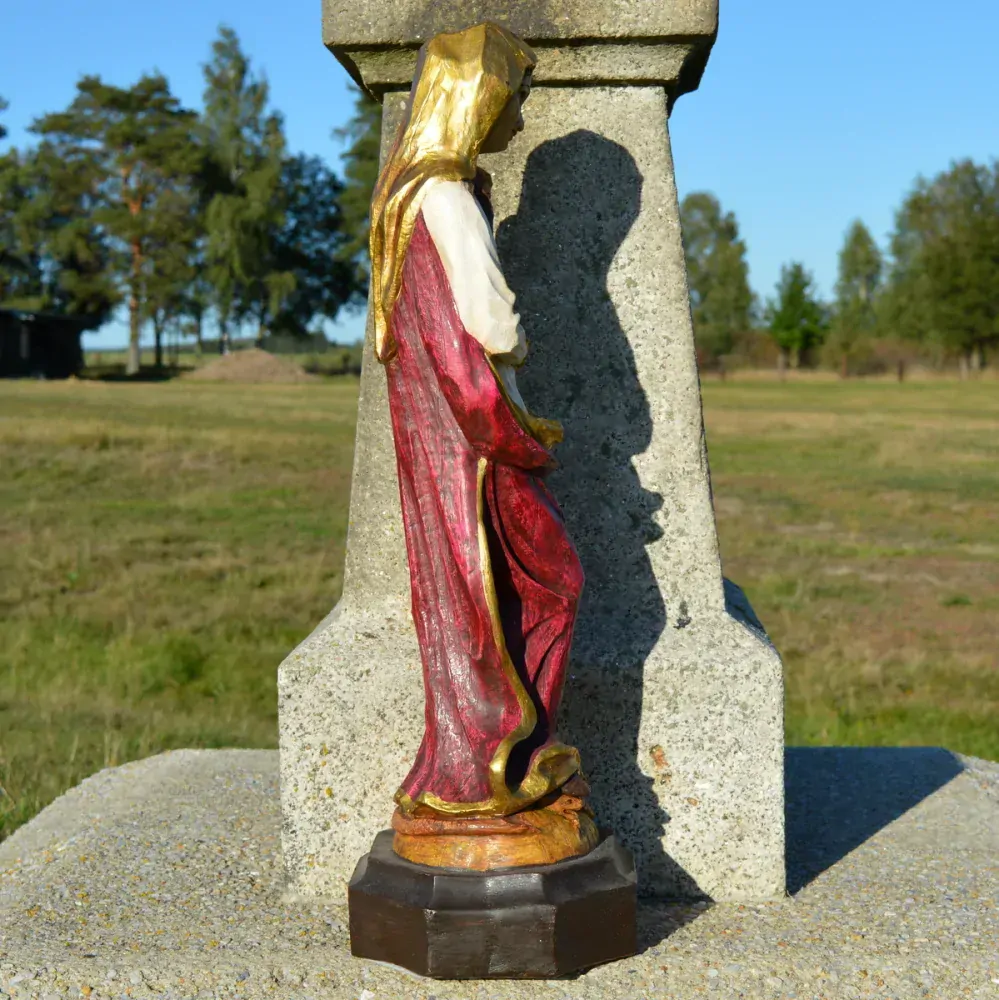 Marie a Ježíšek - 57 cm - bíločervená