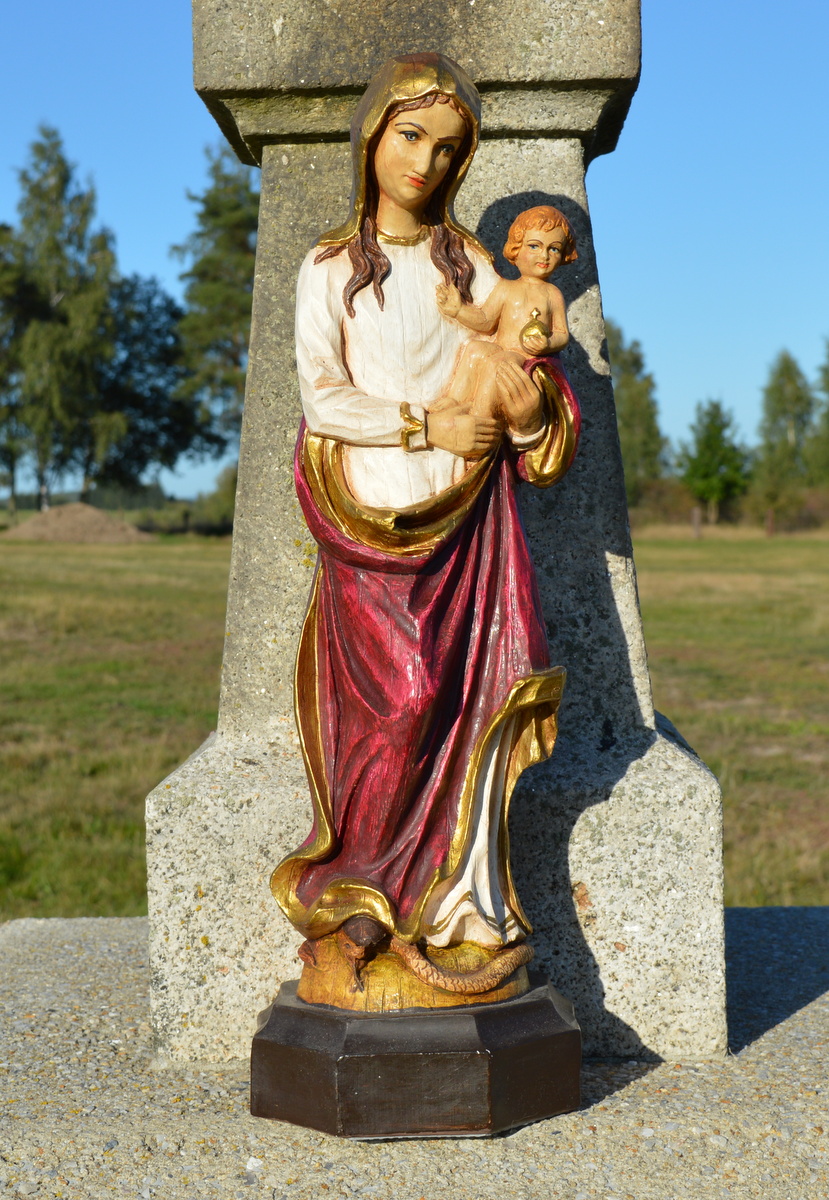 Marie a Ježíšek - 57 cm - bíločervená