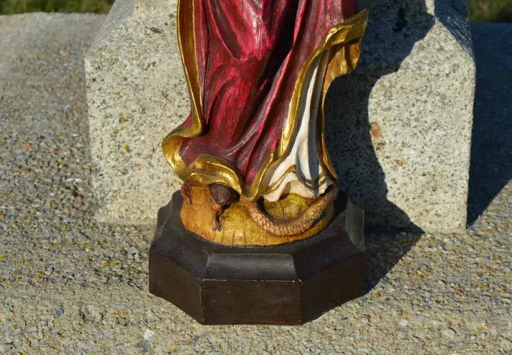 Marie a Ježíšek - 57 cm - bíločervená