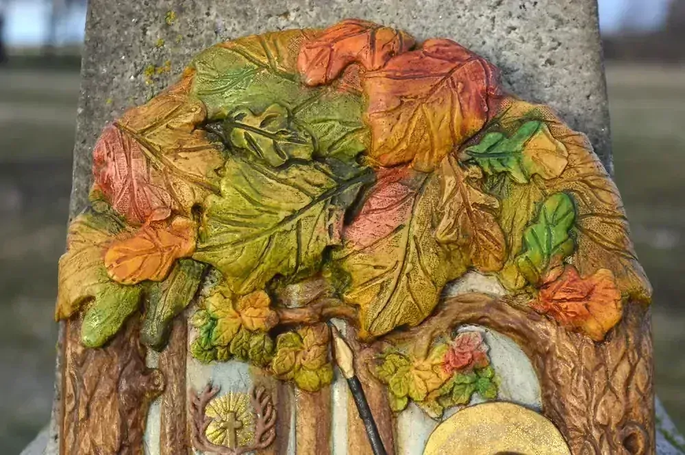 Sv. Hubert pod dubem - plastika 38 cm 