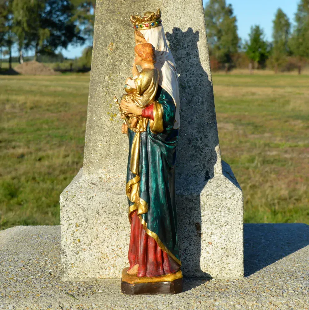 Soška Panna Marie - Královna nebes modrý plášť 52 cm