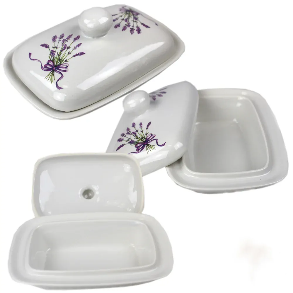 Máslenka - dóza na máslo - levandule