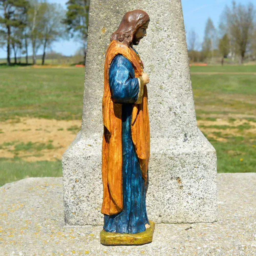 Ježíš s plamenem v srdci 48 cm