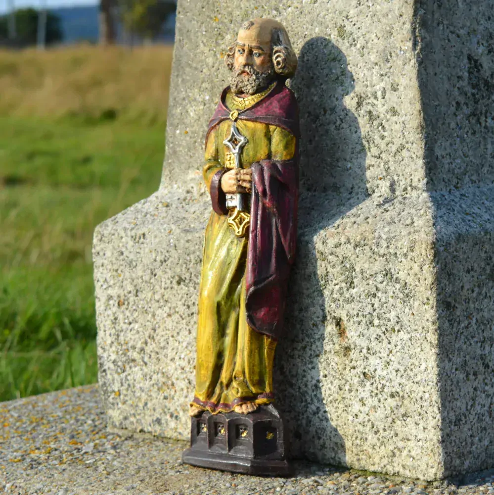 Soška Svatý Petr - 32 cm, závěsný, světle zelený