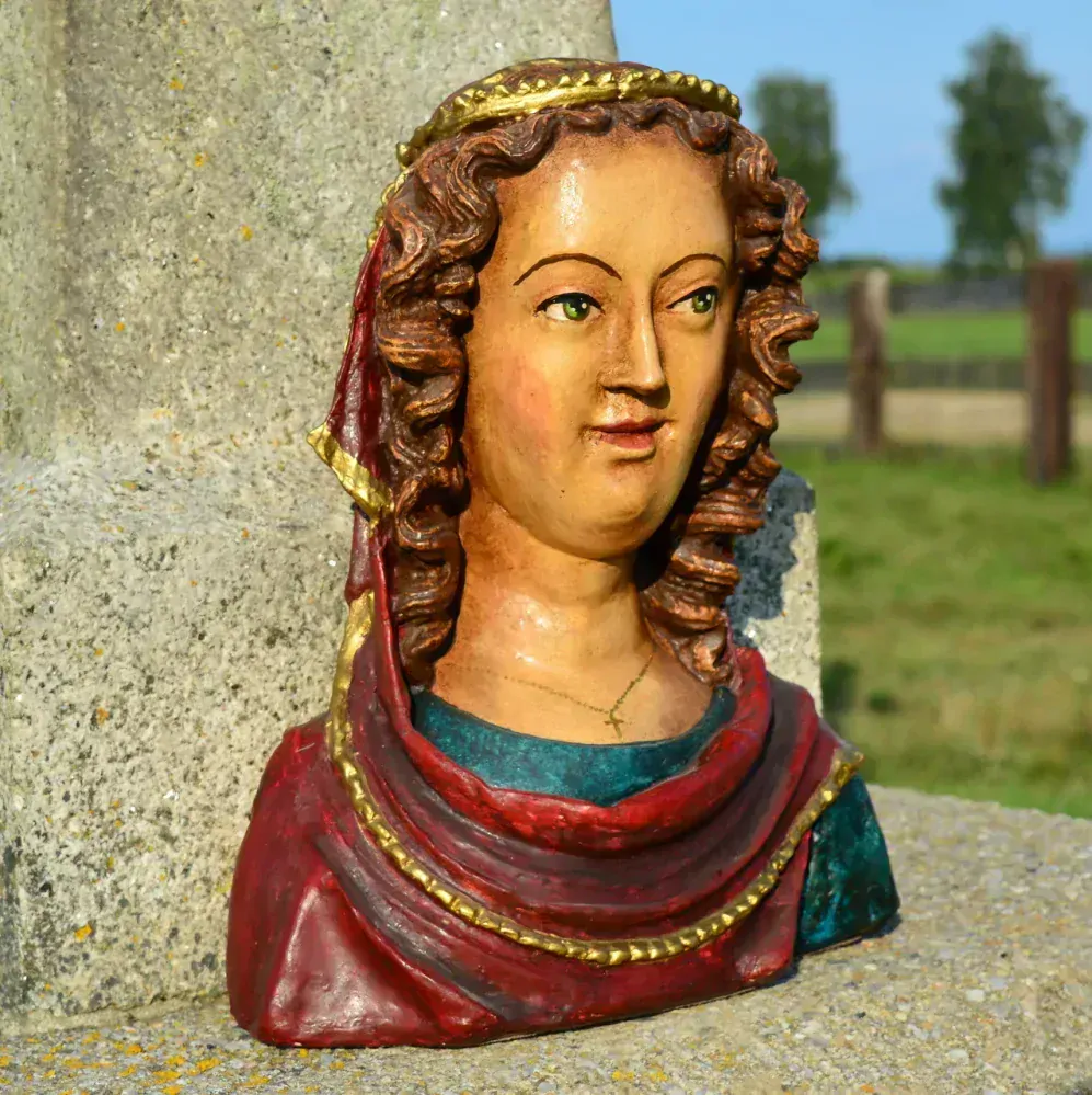 Soška Sv. Anežka Česká - busta 32 cm