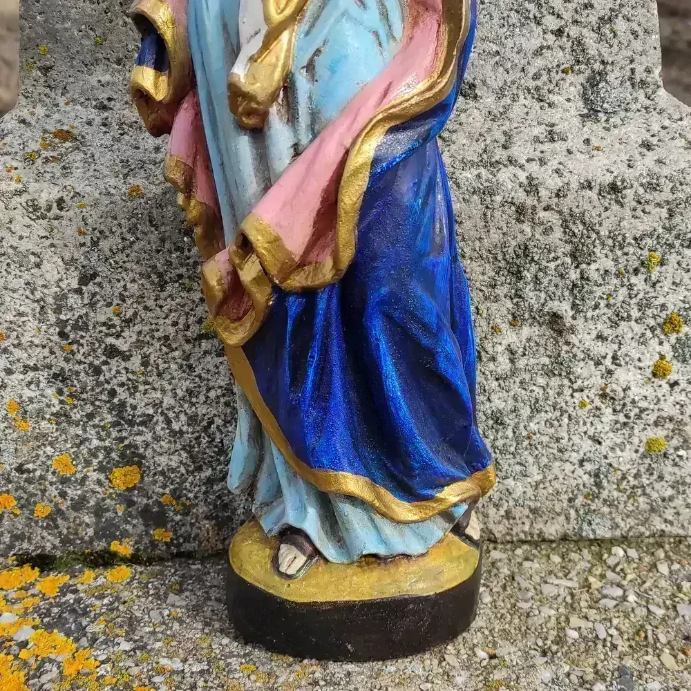 Soška Panna Marie a Jezulátko, modrá - 41 cm, možno i zavěsit