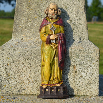 Soška Svatý Petr - 32 cm, závěsný, světle zelený