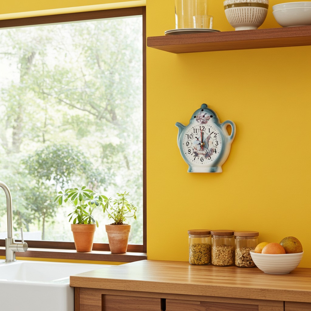 Porcelánové hodiny - myslivecký motiv / zelený