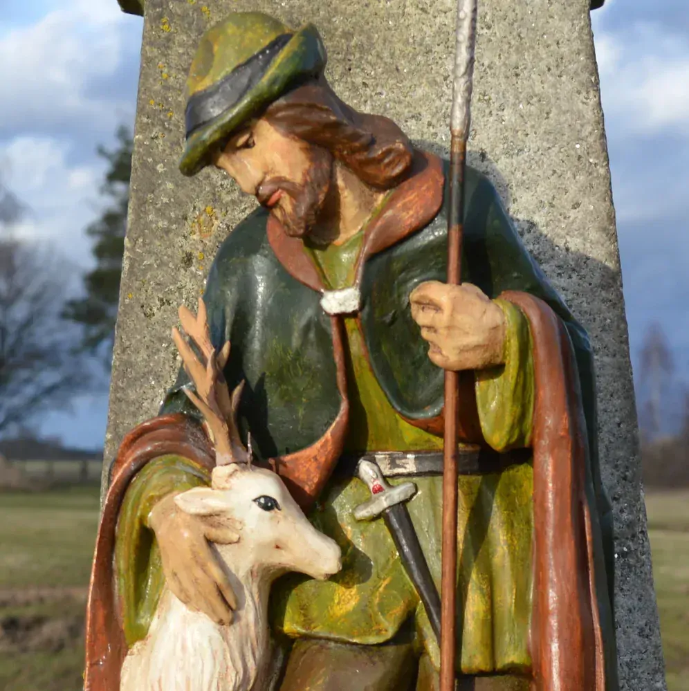 Svatý Hubert- soška: výška 53 cm