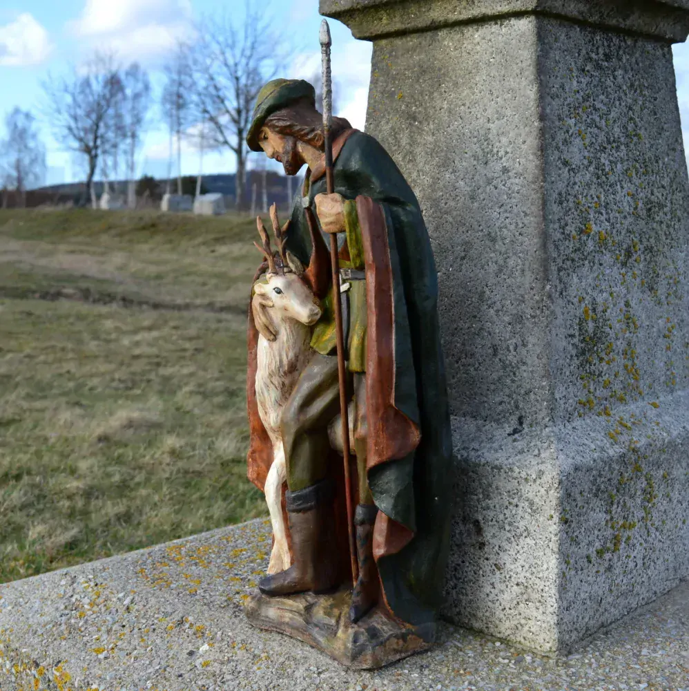 Svatý Hubert- soška: výška 53 cm
