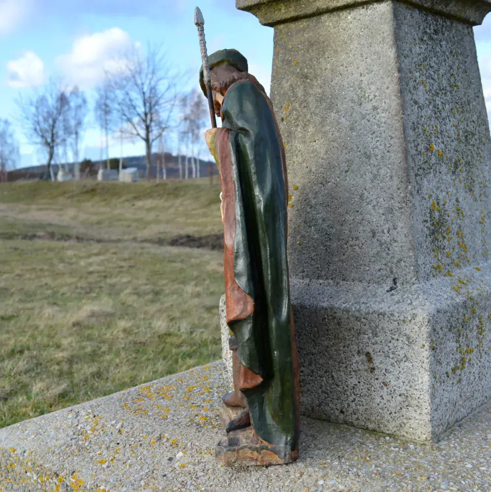 Svatý Hubert- soška: výška 53 cm