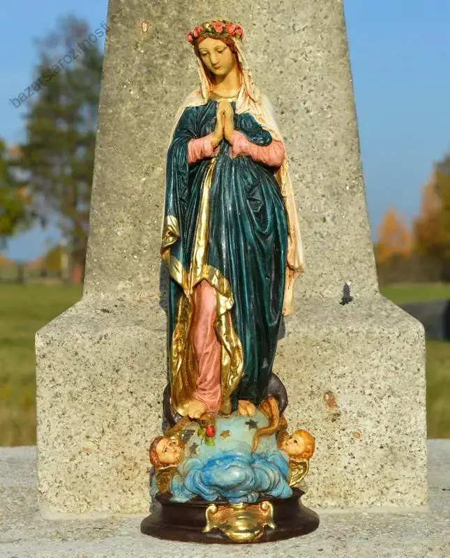 Soška Bohorodička - Panna Marie, modrý plášť - 42 cm