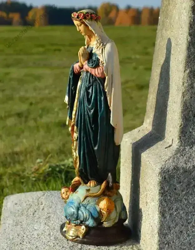 Soška Bohorodička - Panna Marie, modrý plášť - 42 cm