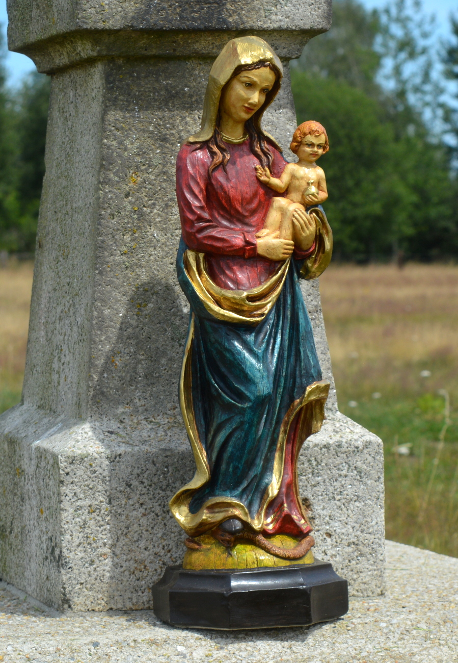Marie a Ježíšek - 57 cm -rubínovomodrá