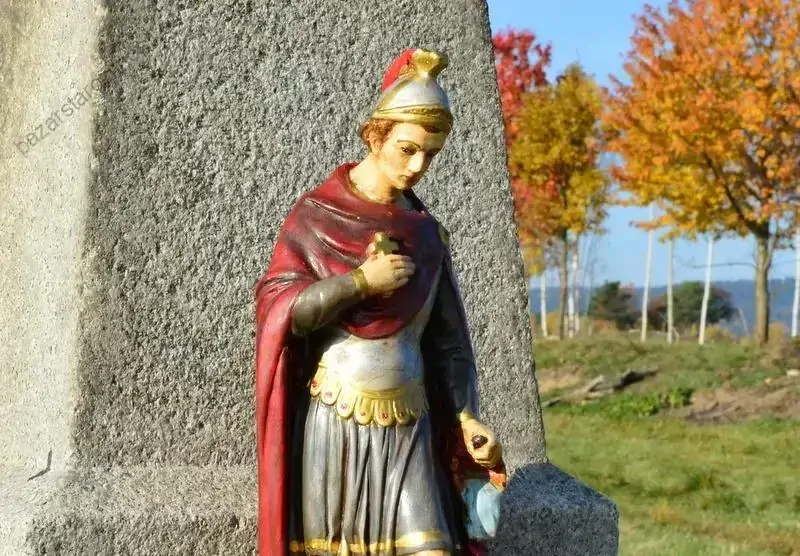 Soška Svatý Florián - 43 cm (hnědá suknice)