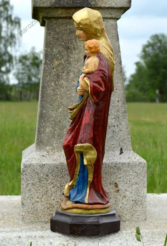 Marie a Ježíšek - 57 cm -modrorubínová