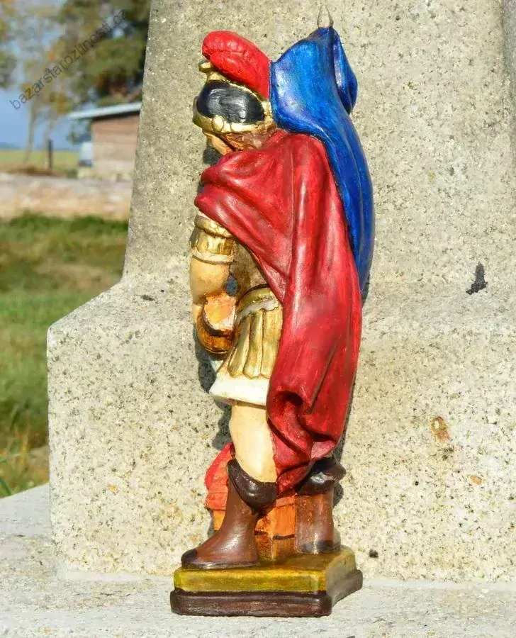 Soška Svatý Florián - 35 cm - stříbrné brnění