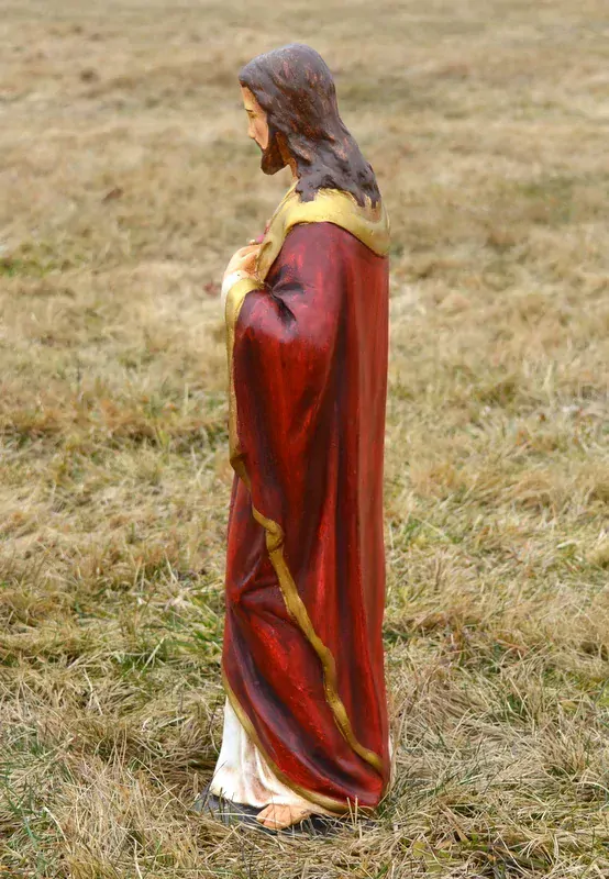 Ježíš s plamenem v srdci 52 cm
