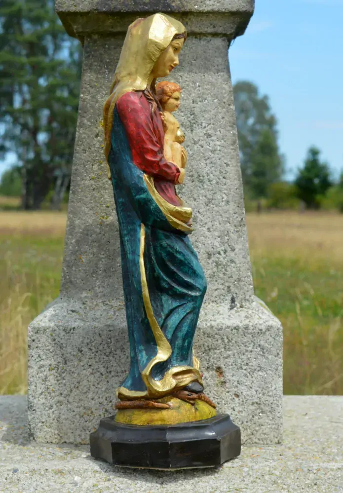 Marie a Ježíšek - 57 cm -rubínovomodrá