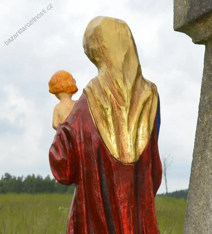 Marie a Ježíšek - 57 cm -modrorubínová