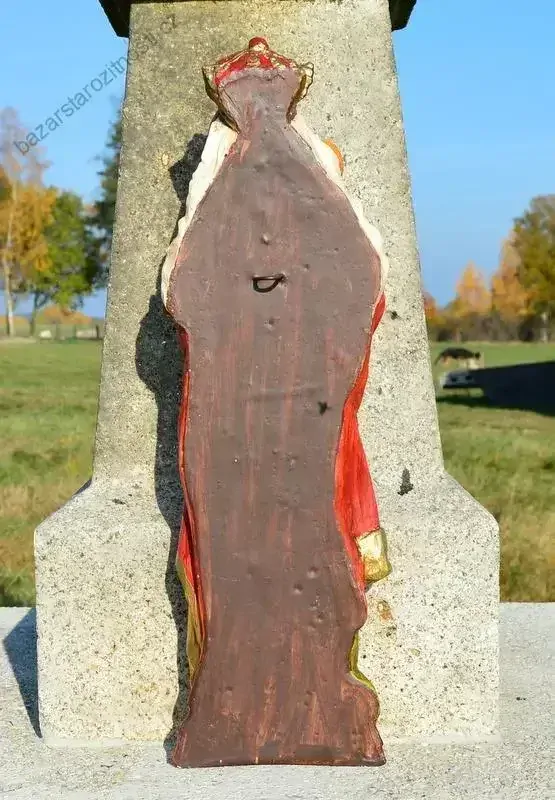 Soška Madona - závěsná plastika (zelenočervená)  50 cm